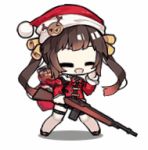  1girl animated animated_gif battle_rifle full_body girls_frontline gun lowres m14 m14_(girls_frontline) rifle simple_background solo twintails weapon white_background 