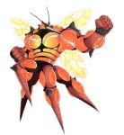  antennae buzzwole insect_wings kan_(aaaaari35) muscle no_humans pokemon pokemon_(creature) pokemon_(game) pokemon_sm simple_background solo ultra_beast white_background wings 