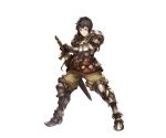  1boy armor armored_boots belt black_eyes black_hair boots gloves granblue_fantasy juri_(granblue_fantasy) minaba_hideo official_art solo sword weapon 