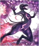  absurdres artist_name highres magiace no_humans open_mouth pokemon pokemon_(creature) pokemon_(game) pokemon_sm red_eyes salazzle solo tail tongue 