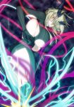  1girl artoria_pendragon_alter_(fate/grand_order) ass blonde_hair breasts circlet fate/grand_order fate_(series) hasebe_akira highres huge_breasts long_hair looking_down orange_eyes saber saber_alter solo surprised thighs under_boob 