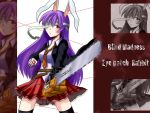  bunny_ears chainsaw cuffs handcuffs oyaji_kusa red_eyes reisen_udongein_inaba thigh-highs thighhighs touhou 