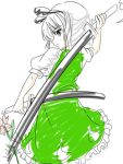  hairband konpaku_youmu short_hair sword touhou wabi_(wbsk) wabi_tsubaki weapon 