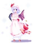  cold remilia_scarlet shiver touhou translated trembling wavy_mouth wind wings 