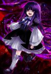  cat_tail dress frederica_bernkastel gothic_lolita konno_rei lolita_fashion long_hair purple_eyes ribbon socks tail umineko_no_naku_koro_ni 
