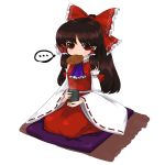  cup cups eating food hakurei_reimu japanese_clothes kneeling kt2 miko mouth_hold seiza sitting tea touhou 