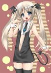  blue_eyes devil fang little_busters! little_busters!! long_hair navel noumi_kudryavka tail thigh-highs thighhighs twintails wrist_cuffs 