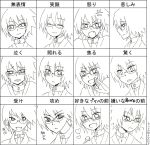  chart expressions glasses heart itoshiki_nozomu male monochrome nora_(highple) sayonara_zetsubou_sensei short_hair translated 