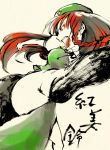  braid hat hong_meiling kick kicking long_hair red_hair redhead shou_shishi touhou twin_braids 