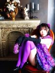  cosplay cyborg_nene dress elbow_gloves flower garland gloves original panties photo thigh-highs zettai_ryouiki 