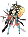  1girl black_hair bodysuit breasts center_opening cleavage gradient_hair harurie long_hair looking_at_viewer mole mole_under_eye multicolored_hair personification pokemon pokemon_(creature) smile sunglasses toucannon very_long_hair 