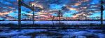  bare_tree blue_sky clouds cloudy_sky day fence highres landscape no_humans original outdoors pippi_(pixiv_1922055) scenery sky tree 