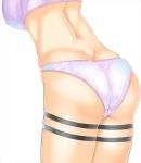  1girl ass breasts butt_crack from_behind kantai_collection large_breasts midriff out_of_frame panties paundo2 thigh_strap thighs underwear underwear_only urakaze_(kantai_collection) white_panties 