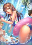  2016 5girls acronym adapted_costume animal_print ass bangs bare_shoulders beach_umbrella bikini black-framed_eyewear blonde_hair blue_eyes blue_sky blue_swimsuit breasts brown_eyes brown_hair bunny_print casual_one-piece_swimsuit chair character_name charm_(object) cleavage clothes_writing clouds cloudy_sky collarbone d.va_(overwatch) dated day erect_nipples eyelashes facepaint facial_mark from_side front-tie_bikini front-tie_top glasses gun hair_bun hands_up headgear highleg highleg_bikini highres holding ice innertube large_breasts legs light_particles light_rays lips lipstick long_hair looking_at_viewer lounge_chair lying makeup mechanical_halo medium_breasts mei_(overwatch) mercy_(overwatch) midriff multiple_girls navel on_back one-piece_swimsuit open_mouth outdoors overwatch palm_tree partially_submerged pink_lips pink_lipstick ponytail purple_skin revision shizi_shizi signature sky smile spiky_hair strapless strapless_bikini strapless_swimsuit sunbeam sunlight swimsuit teeth tracer_(overwatch) tree umbrella wading water water_drop water_gun weapon wet wet_clothes whisker_markings white_bikini widowmaker_(overwatch) wrist_cuffs 