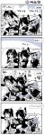  !! +++ /\/\/\ 3girls 4koma admiral_(kantai_collection) black_gloves black_legwear black_skirt blush breasts cape clenched_hand comic covering_mouth crossed_arms drink drinking eating elbow_gloves eyepatch fingerless_gloves food gloves greyscale hair_ornament hair_over_one_eye hand_over_own_mouth hat headgear highres kaga3chi kantai_collection kiso_(kantai_collection) military_hat monochrome movie_theater multiple_girls neckerchief necktie non-human_admiral_(kantai_collection) open_mouth partly_fingerless_gloves peaked_cap popcorn rabbit remodel_(kantai_collection) sailor_hat scarf school_uniform sendai_(kantai_collection) serafuku short_hair single_thighhigh sitting skirt smile sparkle sweatdrop tenryuu_(kantai_collection) thigh-highs translation_request two_side_up white_scarf zettai_ryouiki 