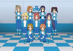  6+girls absurdres ayase_eli cloud_9_(team) highres hoshizora_rin koizumi_hanayo kousaka_honoka love_live! love_live!_school_idol_project matching_outfit minami_kotori multiple_girls nishikino_maki sonoda_umi toujou_nozomi yazawa_nico お梶の方 