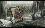  2girls blonde_hair commentary doll grave koto_inari medicine_melancholy mirror multiple_girls short_hair snow su-san touhou 