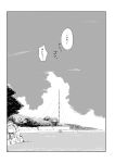  comic highres kantai_collection kawashina_(momen_silicon) landscape monochrome no_humans translation_request 