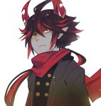  1boy demon_boy demon_horns haiiro_teien horns ivlis male_focus pointy_ears theuselesstoe wings 