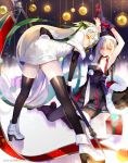  2girls ass astarone blonde_hair fate/grand_order fate/stay_night fate_(series) gloves hair_ribbon hat jeanne_alter jeanne_alter_(santa_lily)_(fate) looking_at_viewer multiple_girls ribbon ruler_(fate/apocrypha) saber saber_alter santa_alter short_hair yellow_eyes 