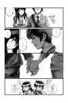  absurdres black_hair comic hair_ribbon highres kimi_no_na_wa long_hair miyamizu_mitsuha monochrome necktie ribbon shanson2003 spoilers tachibana_taki translation_request 