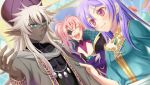  aspashia_(desert_kingdom) desert_kingdom don_ficche hanamura_mai pink_eyes purple_hair unbalabappa_(desert_kingdom) 