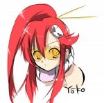  hair_ornament ponytail red_hair redhead scarf skulls sunglasses tengen_toppa_gurren_lagann yoko_littner yoko_ritona 