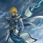  blue_eyes gloves guilty_gear jeacn ky_kiske lightning male tabard 