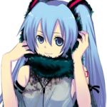  animated_gif blink blinking gif harano hatsune_miku lowres scarf vocaloid 