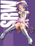  dress highres hozumi_takashi latooni_subota purple_hair super_robot_wars super_robot_wars_original_generation 