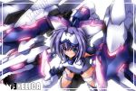  exelica mecha_musume nanairo_souga purple_hair school_swimsuit short_hair solo souga_nanairo swimsuit trigger_heart_exelica triggerheart_exelica white_school_swimsuit 