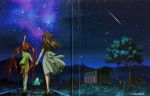  aratani_tomoe highres michiru_(air) night scan sky star star_(sky) starry_sky stars tohno_michiru tohno_minagi toono_minagi 