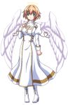  1girl angel_wings boots full_body halo lowres nukidoki! official_art sera_mitra_airun solo transparent_background wings 