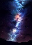  clouds milky_way mountain munuu night night_sky no_humans original scenery sky star_(sky) starry_sky 