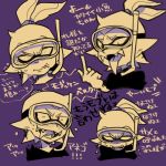  1boy commentary_request domino_mask expressions fangs goggles inkling lowres mask nana_(raiupika) snorkel splatoon tentacle_hair tongue tongue_out translation_request 