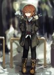  artist_name blurry boots brown_hair coat depth_of_field fur_trim hair_between_eyes hands_in_pockets hood hood_down kantai_collection lansane long_sleeves looking_to_the_side open_clothes open_coat open_mouth pants parka road shirt short_hair sidewalk solo steaming_breath street sweater wakaba_(kantai_collection) white_shirt winter_clothes winter_coat yellow_eyes 