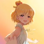  1girl asahina_mirai blonde_hair bracelet braid foreshortening gobou_1000 hand_holding jewelry mahou_girls_precure! open_mouth outstretched_hand pov precure red_eyes shirt short_hair smile upper_body 