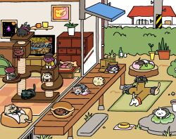  ahoge among_us animal animalization bag black_hair black_hat black_jacket blue_hair bottle braid brown_hair bush cat character_print crewmate_(among_us) danganronpa_(series) danganronpa_2:_goodbye_despair everyone formal glasses grass green_jacket hair_ornament hanamura_teruteru hat highres hinata_hajime jacket kmnm_1403 koizumi_mahiru komaeda_nagito kuzuryu_fuyuhiko mioda_ibuki monomi_(danganronpa) multicolored_hair nanami_chiaki nidai_nekomaru no_humans pekoyama_peko pink_hair saionji_hiyoko scarf shelf shirokuma_(danganronpa) sleeping smile soda_kazuichi sonia_nevermind tanaka_gundham togami_byakuya_(danganronpa_2) tsumiki_mikan twin_braids twintails white_hair white_jacket x_anus yellow_eyes 