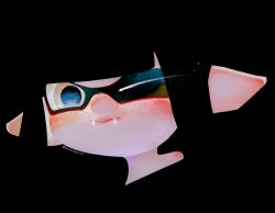  1girl black_background black_hair closed_mouth fangs fangs_out highres inkling inkling_girl inkling_player_character looking_at_viewer one_eye_closed ouoxz0t881876 planet pointy_ears shooting_star simple_background skin_fangs solo splatoon_(series) star_(sky) twitter_username upper_body white_eyes 