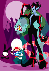  3boys abs amp_(cool_cool_toon) aqua_collar aqua_shirt aqua_skin arm_at_side artist_request bald beard black_bodysuit black_eyes black_hair black_hat black_lips black_sclera bodysuit broad_shoulders bug_print center_opening clenched_hand clenched_teeth closed_mouth colored_sclera colored_skin concept_art cool_cool_toon earrings facial_hair gold_earrings gold_teeth green_skin hat horizontal-striped_sleeves hunchback jewelry jpeg_artifacts king_(cool_cool_toon) legs_apart looking_ahead looking_at_viewer monster monster_boy multicolored_skin multiple_boys muscular muscular_male no_lineart official_art open_hands open_mouth orange_shorts outdoors pants pointy_ears print_headwear profile purple_background purple_sky rabbit red_bodysuit red_eyes red_pants red_shorts redhead shirt shorts simple_background skull_print sky snk solid_circle_eyes sparkle standing stitched_arm stitched_face stitches striped_clothes striped_shirt striped_sleeves tall_male teeth third-party_source toon_(style) two-tone_bodysuit two-tone_shorts two-tone_skin white_footwear white_hat white_rabbit_(animal) white_shirt yusa_(cool_cool_toon) 