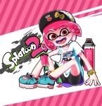  artist_request brown_eyes cap inkling nintendo shoes short_hair sneakers splatoon splatoon_2 