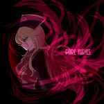  1girl blonde_hair breasts chinese_clothes commentary_request dress energy fox_tail highres junko_(touhou) long_hair long_sleeves miata_(miata8674) multiple_tails polos_crown red_eyes simple_background solo tabard tail touhou upper_body 