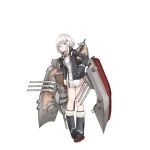  1girl aircraft anchor armor armored_boots beriev_be-4 black_boots black_coat boots bottomless braid breasts buttons cannon closed_mouth coat double-breasted french_braid full_body fur_trim hair_ornament hairclip high_collar holding holding_weapon jacket legs_together long_sleeves looking_to_the_side machinery official_art open_clothes open_coat pigeon-toed pocket seaplane shell short_hair solo sovetsky_soyuz_(zhan_jian_shao_nyu) standing transparent_background turret violet_eyes wave505 weapon white_hair white_jacket zhan_jian_shao_nyu 