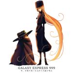  akira28 blonde_hair boots cloak fur_hat galaxy_express_999 ginga_tetsudou_999 hat hoshino_tetsuro hoshino_tetsurou long_hair maetel oldschool very_long_hair 