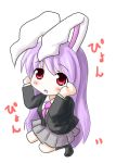  bad_id bunny_ears chibi darkside long_hair purple_hair rabbit_ears red_eyes reisen_udongein_inaba touhou 