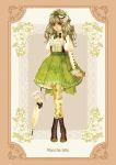  boots dress green headdress lace lolita_fashion parasol 