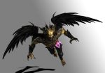  3d akumajo_dracula castlevania castlevania:_curse_of_darkness demon flying horns innocent_devil official_art open_mouth sword wings 