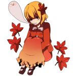  bad_id blonde_hair giving_up_the_ghost leaf lowres ren_(zero_second) short_hair solo touhou 