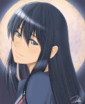  blue_hair long_hair moon original signature sketch yukihiro 