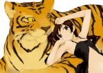  armpits kusano_houki midriff tagme tiger 